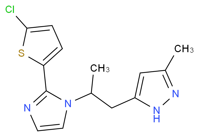 5-{2-[2-(5-chloro-2-thienyl)-1H-imidazol-1-yl]propyl}-3-methyl-1H-pyrazole_Molecular_structure_CAS_)