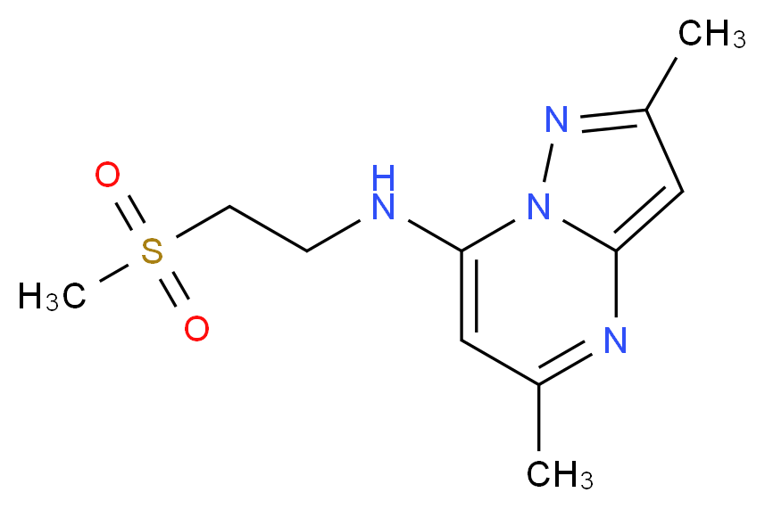 2,5-dimethyl-N-[2-(methylsulfonyl)ethyl]pyrazolo[1,5-a]pyrimidin-7-amine_Molecular_structure_CAS_)