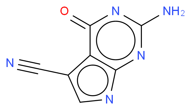 2-Amino-4-oxo-4,7-dihydro-3H-pyrrolo[2,3-d]pyrimidine-5-carbonitrile_Molecular_structure_CAS_69205-79-4)