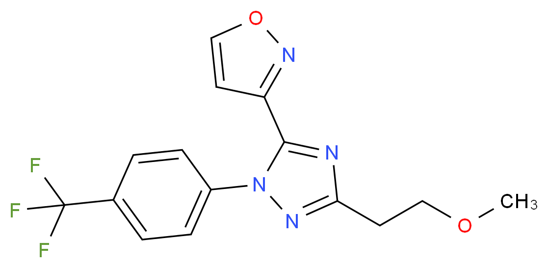 5-isoxazol-3-yl-3-(2-methoxyethyl)-1-[4-(trifluoromethyl)phenyl]-1H-1,2,4-triazole_Molecular_structure_CAS_)