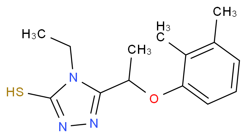 5-[1-(2,3-Dimethylphenoxy)ethyl]-4-ethyl-4H-1,2,4-triazole-3-thiol_Molecular_structure_CAS_667413-67-4)