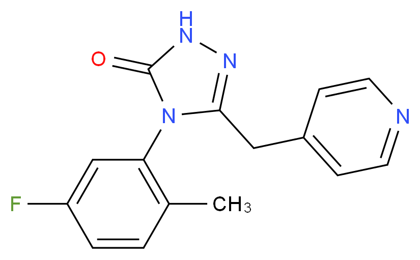 4-(5-fluoro-2-methylphenyl)-5-(pyridin-4-ylmethyl)-2,4-dihydro-3H-1,2,4-triazol-3-one_Molecular_structure_CAS_)