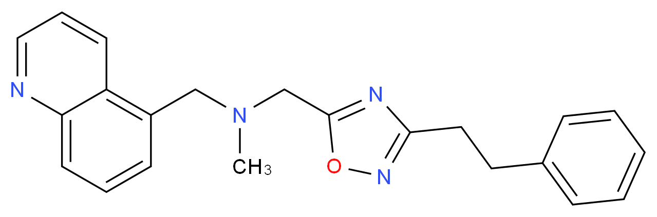 N-methyl-1-[3-(2-phenylethyl)-1,2,4-oxadiazol-5-yl]-N-(5-quinolinylmethyl)methanamine_Molecular_structure_CAS_)
