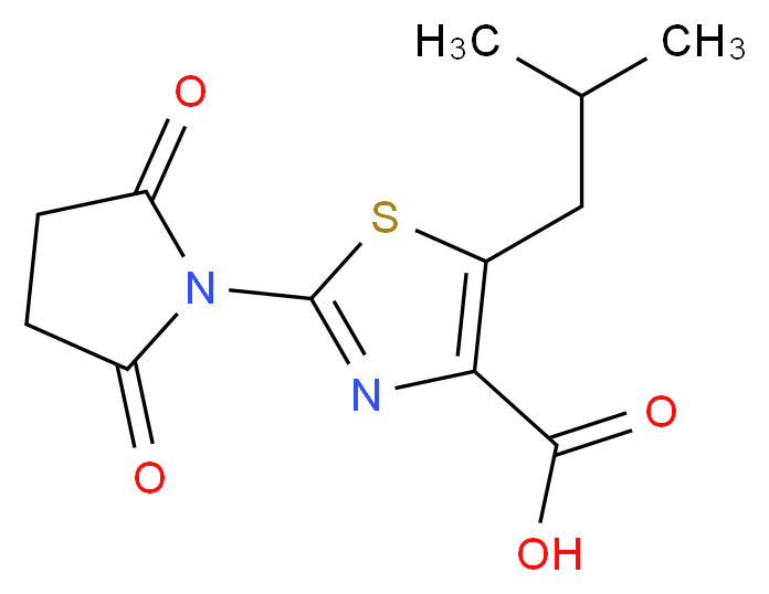 2-(2,5-dioxopyrrolidin-1-yl)-5-isobutylthiazole-4-carboxylic acid_Molecular_structure_CAS_)