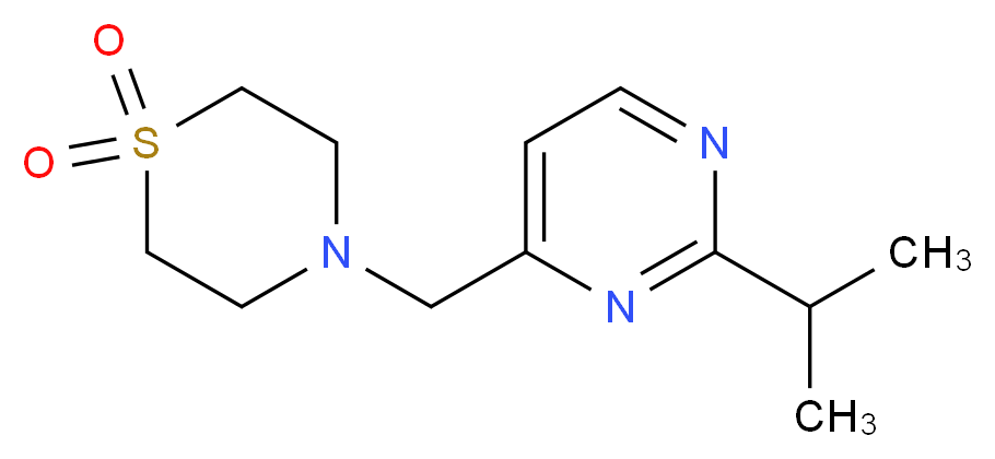 4-[(2-isopropylpyrimidin-4-yl)methyl]thiomorpholine 1,1-dioxide_Molecular_structure_CAS_)