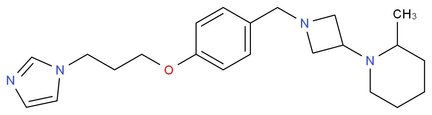 1-(1-{4-[3-(1H-imidazol-1-yl)propoxy]benzyl}-3-azetidinyl)-2-methylpiperidine_Molecular_structure_CAS_)