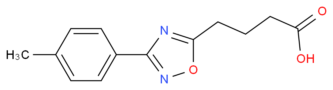 4-(3-p-Tolyl-[1,2,4]oxadiazol-5-yl)-butyric acid_Molecular_structure_CAS_)