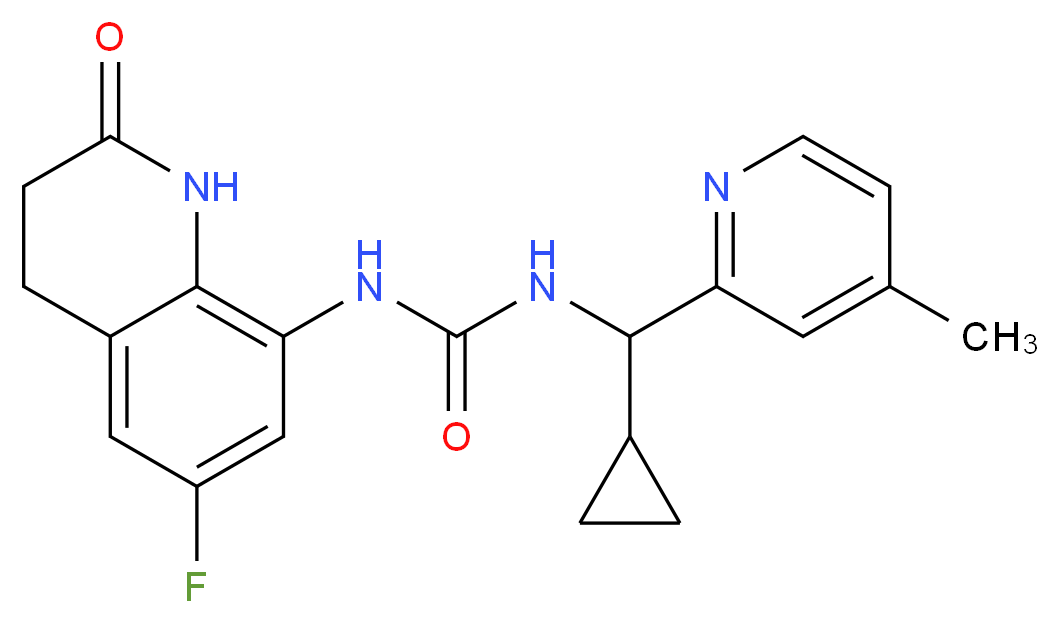 N-[cyclopropyl(4-methylpyridin-2-yl)methyl]-N'-(6-fluoro-2-oxo-1,2,3,4-tetrahydroquinolin-8-yl)urea_Molecular_structure_CAS_)