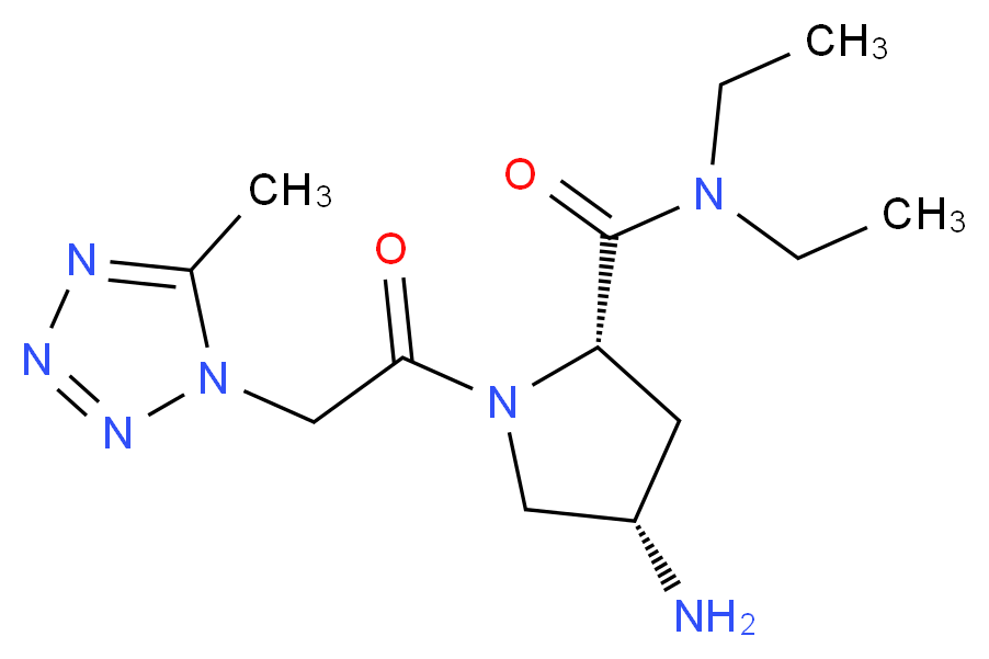 (4S)-4-amino-N,N-diethyl-1-[(5-methyl-1H-tetrazol-1-yl)acetyl]-L-prolinamide_Molecular_structure_CAS_)