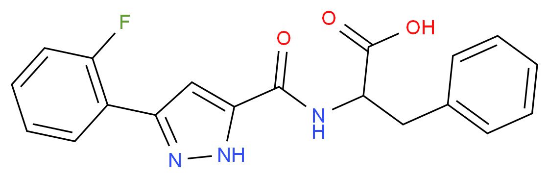 N-{[3-(2-fluorophenyl)-1H-pyrazol-5-yl]carbonyl}phenylalanine_Molecular_structure_CAS_)