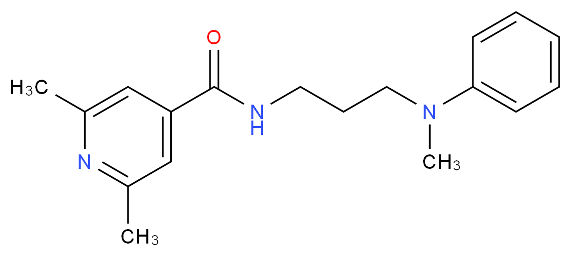 2,6-dimethyl-N-{3-[methyl(phenyl)amino]propyl}isonicotinamide_Molecular_structure_CAS_)