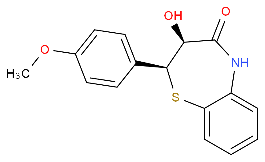 (2S-cis)-(+)-2,3-Dihydro-3-hydroxy-2-(4-methoxyphenyl)-1,5-benzothiazepin-4(5H)-one_Molecular_structure_CAS_42399-49-5)