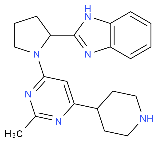 2-[1-(2-methyl-6-piperidin-4-ylpyrimidin-4-yl)pyrrolidin-2-yl]-1H-benzimidazole_Molecular_structure_CAS_)