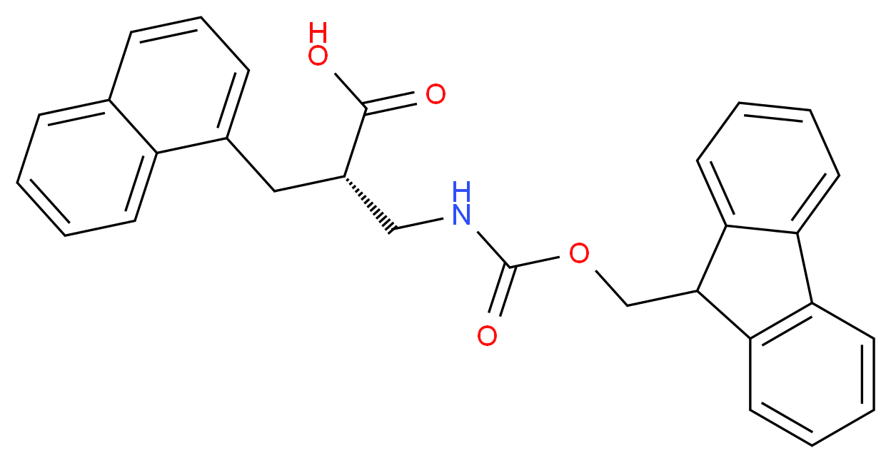 (S)-2-[(9H-FLUOREN-9-YLMETHOXYCARBONYLAMINO)-METHYL]-3-NAPHTHALEN-1-YL-PROPIONIC ACID_Molecular_structure_CAS_)