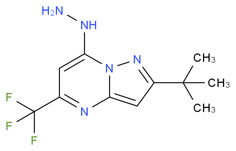 2-(tert-butyl)-7-hydrazino-5-(trifluoromethyl)pyrazolo[1,5-a]pyrimidine_Molecular_structure_CAS_655235-56-6)