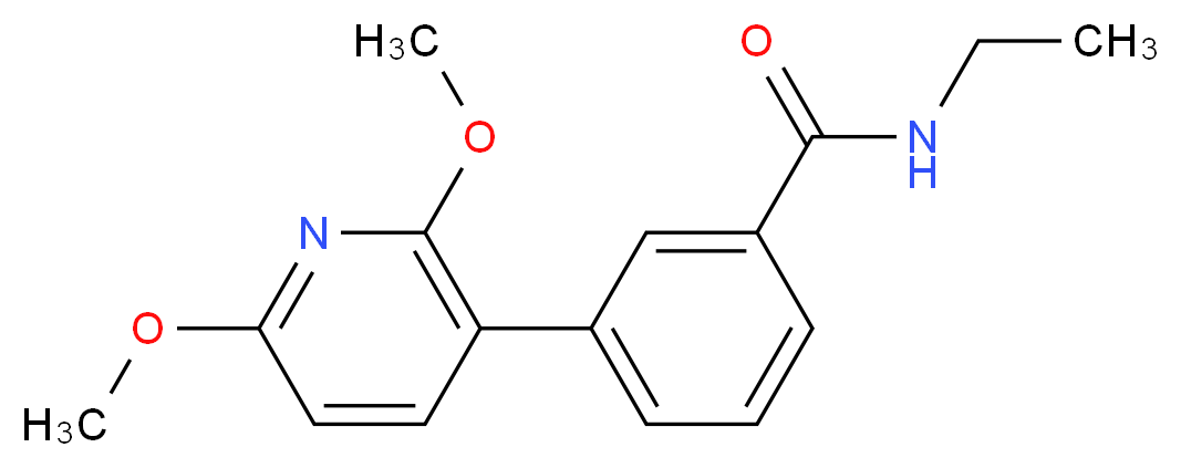 3-(2,6-dimethoxypyridin-3-yl)-N-ethylbenzamide_Molecular_structure_CAS_)
