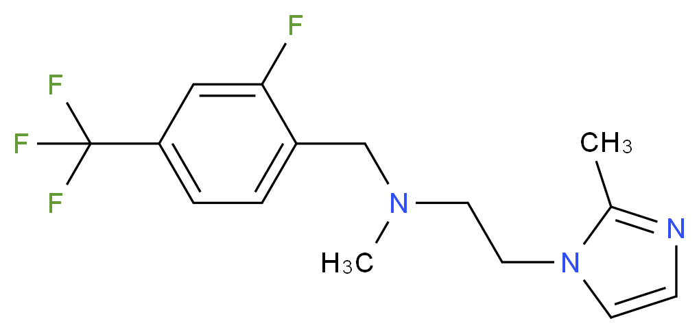 N-[2-fluoro-4-(trifluoromethyl)benzyl]-N-methyl-2-(2-methyl-1H-imidazol-1-yl)ethanamine_Molecular_structure_CAS_)
