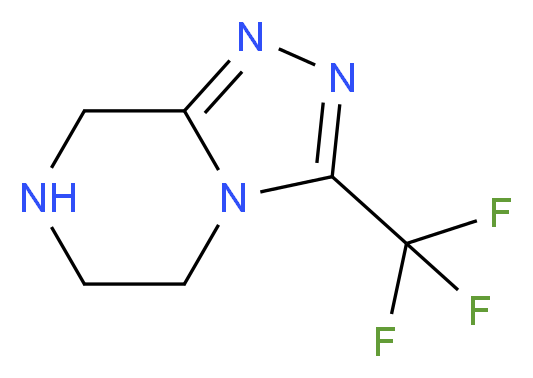 5,6,7,8-Tetrahydro-3-(trifluoromethyl)[1,2,4]triazolo[4,3-a]pyrazine_Molecular_structure_CAS_486460-21-3)