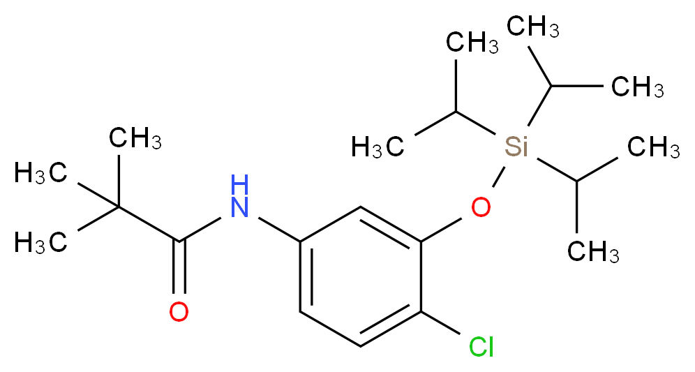 N-[4-Chloro-3-(triisopropylsilyloxy)phenyl]-2,2-dimethylpropanamide_Molecular_structure_CAS_342621-20-9)