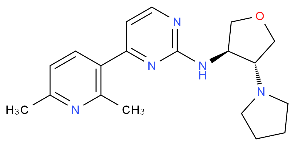 4-(2,6-dimethylpyridin-3-yl)-N-[(3R*,4R*)-4-pyrrolidin-1-yltetrahydrofuran-3-yl]pyrimidin-2-amine_Molecular_structure_CAS_)