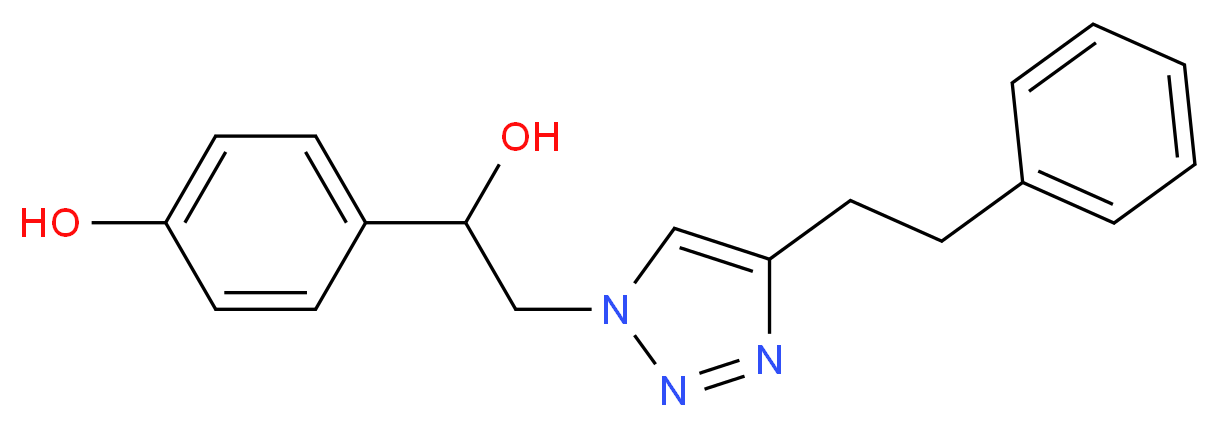 4-{1-hydroxy-2-[4-(2-phenylethyl)-1H-1,2,3-triazol-1-yl]ethyl}phenol_Molecular_structure_CAS_)