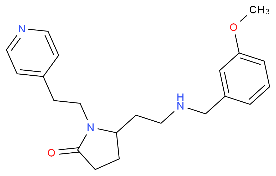 5-{2-[(3-methoxybenzyl)amino]ethyl}-1-[2-(4-pyridinyl)ethyl]-2-pyrrolidinone_Molecular_structure_CAS_)