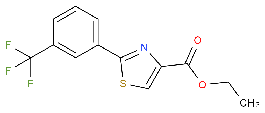 Ethyl 2-[3-(trifluoromethyl)phenyl]-1,3-thiazole-4-carboxylate_Molecular_structure_CAS_)