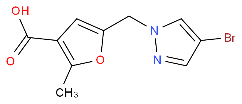 5-[(4-bromo-1H-pyrazol-1-yl)methyl]-2-methylfuran-3-carboxylic acid_Molecular_structure_CAS_)