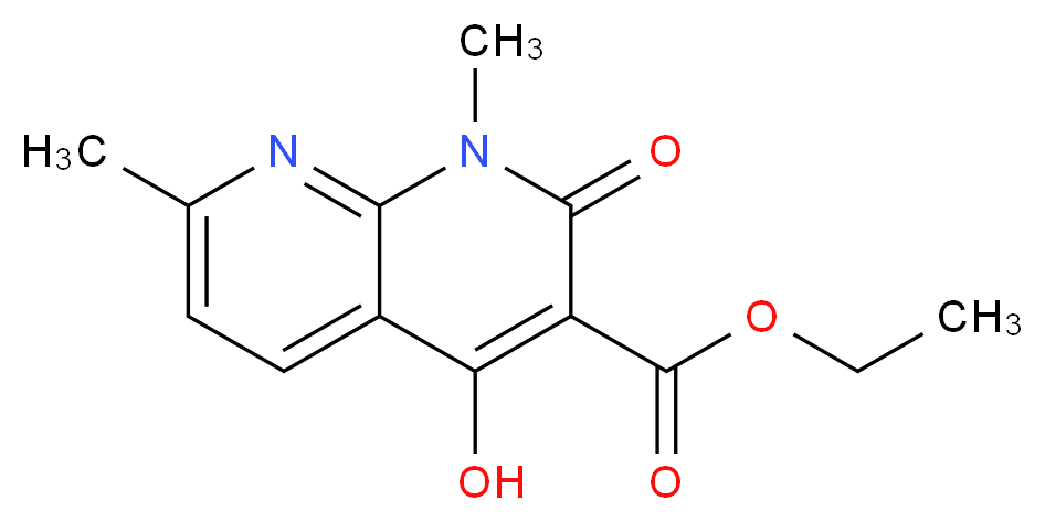 Ethyl 4-hydroxy-1,7-dimethyl-2-oxo-1,2-dihydro-1,8-naphthyridine-3-carboxylate_Molecular_structure_CAS_69407-72-3)