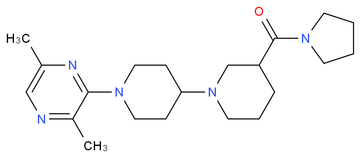 1'-(3,6-dimethylpyrazin-2-yl)-3-(pyrrolidin-1-ylcarbonyl)-1,4'-bipiperidine_Molecular_structure_CAS_)