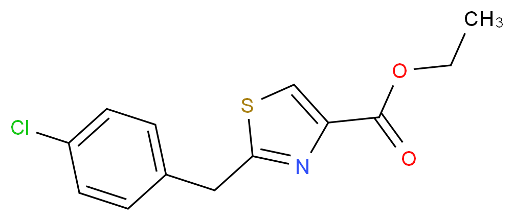 Ethyl 2-(4-chlorobenzyl)-1,3-thiazole-4-carboxylate_Molecular_structure_CAS_)
