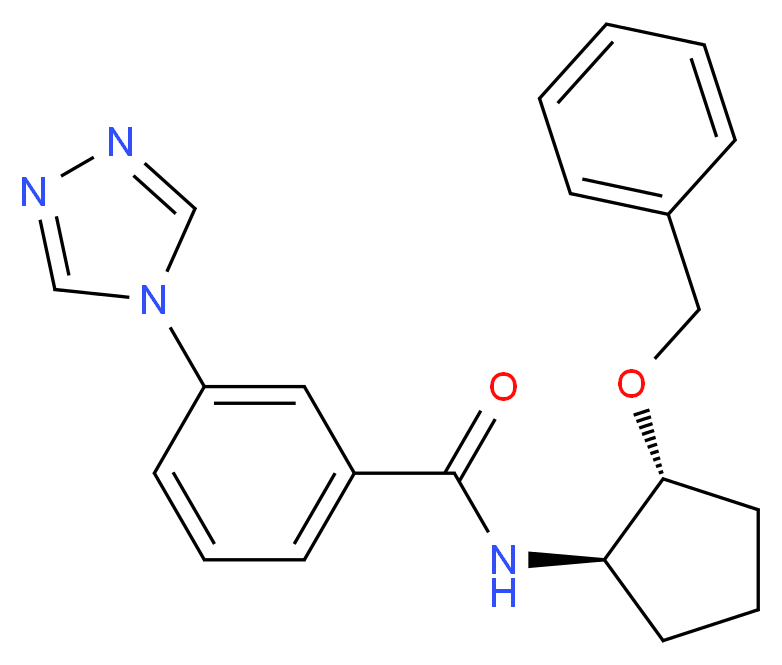 N-[(1R,2R)-2-(benzyloxy)cyclopentyl]-3-(4H-1,2,4-triazol-4-yl)benzamide_Molecular_structure_CAS_)