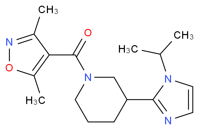 1-[(3,5-dimethyl-4-isoxazolyl)carbonyl]-3-(1-isopropyl-1H-imidazol-2-yl)piperidine_Molecular_structure_CAS_)