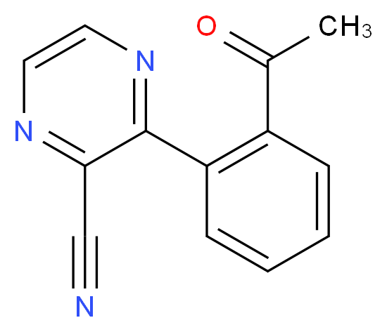 3-(2-acetylphenyl)pyrazine-2-carbonitrile_Molecular_structure_CAS_)