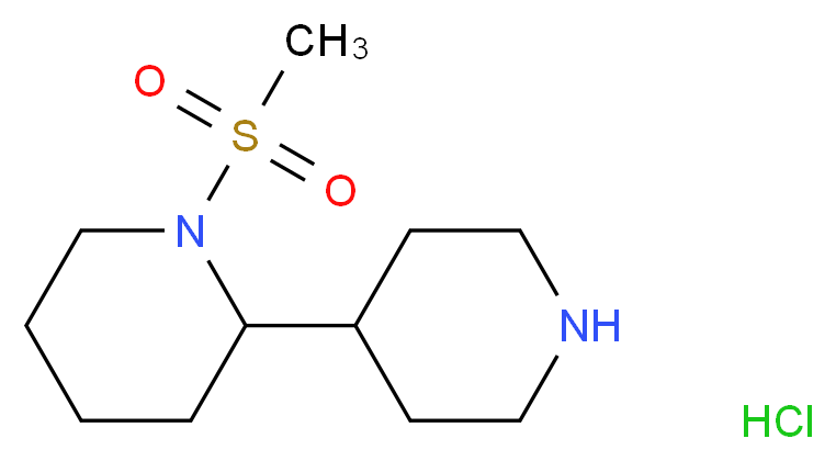 1-Methanesulfonyl-[2,4']bipiperidinyl hydrochloride_Molecular_structure_CAS_)