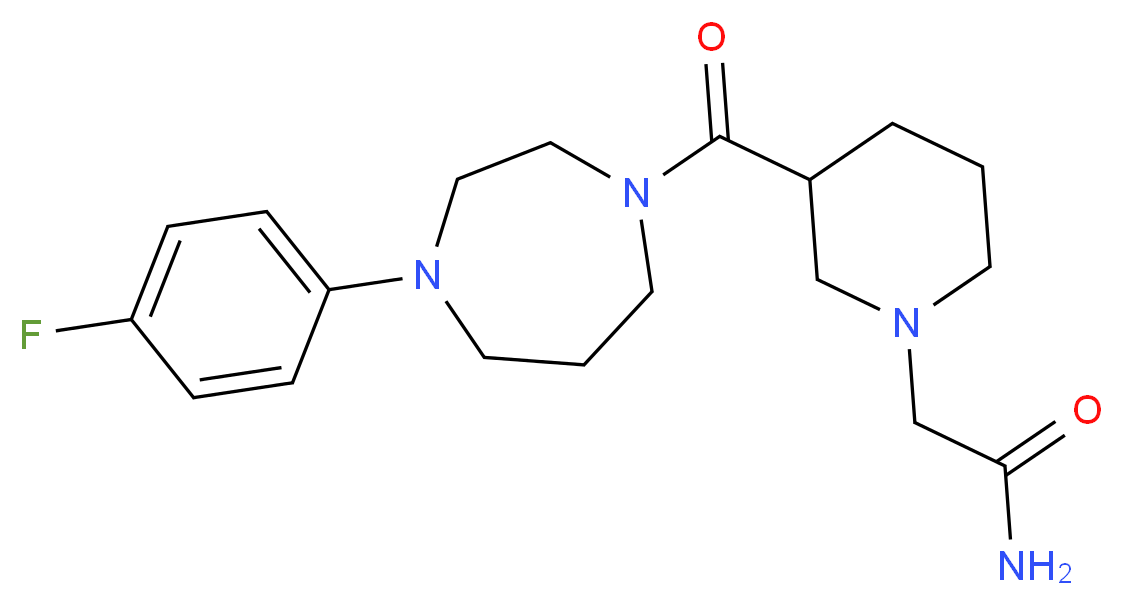 2-(3-{[4-(4-fluorophenyl)-1,4-diazepan-1-yl]carbonyl}-1-piperidinyl)acetamide_Molecular_structure_CAS_)