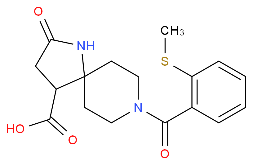 8-[2-(methylthio)benzoyl]-2-oxo-1,8-diazaspiro[4.5]decane-4-carboxylic acid_Molecular_structure_CAS_)