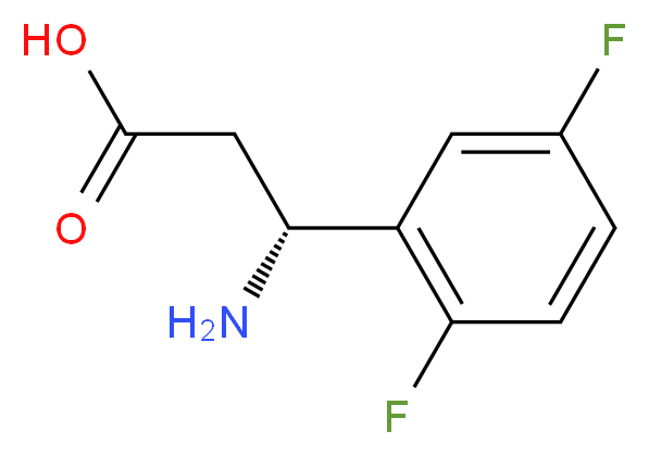 (3R)-3-AMINO-3-(2,5-DIFLUOROPHENYL)PROPANOIC ACID_Molecular_structure_CAS_)
