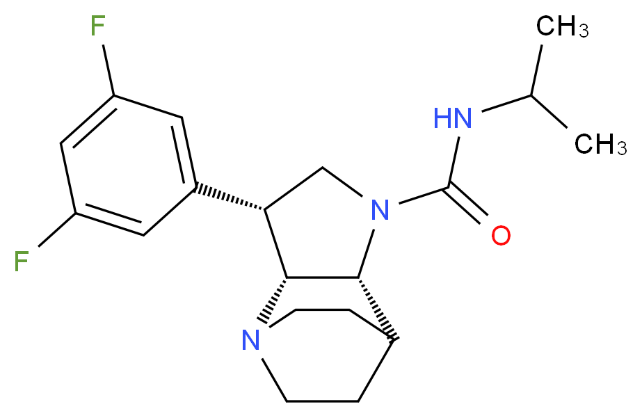 (3R*,3aR*,7aR*)-3-(3,5-difluorophenyl)-N-isopropylhexahydro-4,7-ethanopyrrolo[3,2-b]pyridine-1(2H)-carboxamide_Molecular_structure_CAS_)