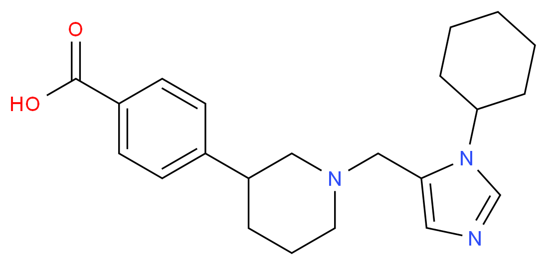 4-{1-[(1-cyclohexyl-1H-imidazol-5-yl)methyl]piperidin-3-yl}benzoic acid_Molecular_structure_CAS_)