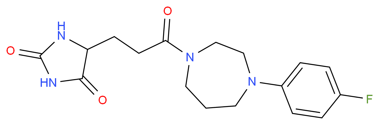 5-{3-[4-(4-fluorophenyl)-1,4-diazepan-1-yl]-3-oxopropyl}-2,4-imidazolidinedione_Molecular_structure_CAS_)