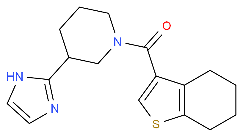 3-(1H-imidazol-2-yl)-1-(4,5,6,7-tetrahydro-1-benzothien-3-ylcarbonyl)piperidine_Molecular_structure_CAS_)