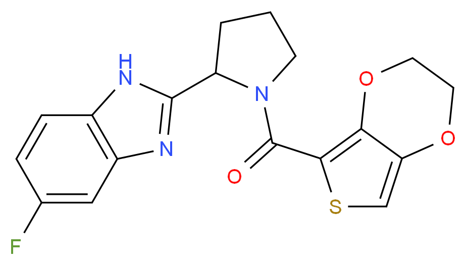 2-[1-(2,3-dihydrothieno[3,4-b][1,4]dioxin-5-ylcarbonyl)-2-pyrrolidinyl]-5-fluoro-1H-benzimidazole_Molecular_structure_CAS_)