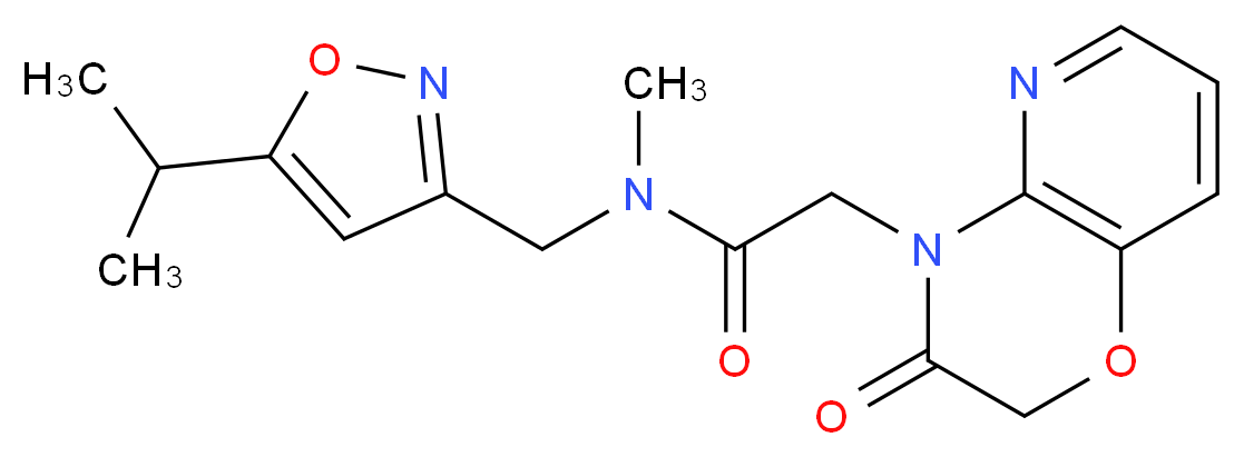 N-[(5-isopropylisoxazol-3-yl)methyl]-N-methyl-2-(3-oxo-2,3-dihydro-4H-pyrido[3,2-b][1,4]oxazin-4-yl)acetamide_Molecular_structure_CAS_)