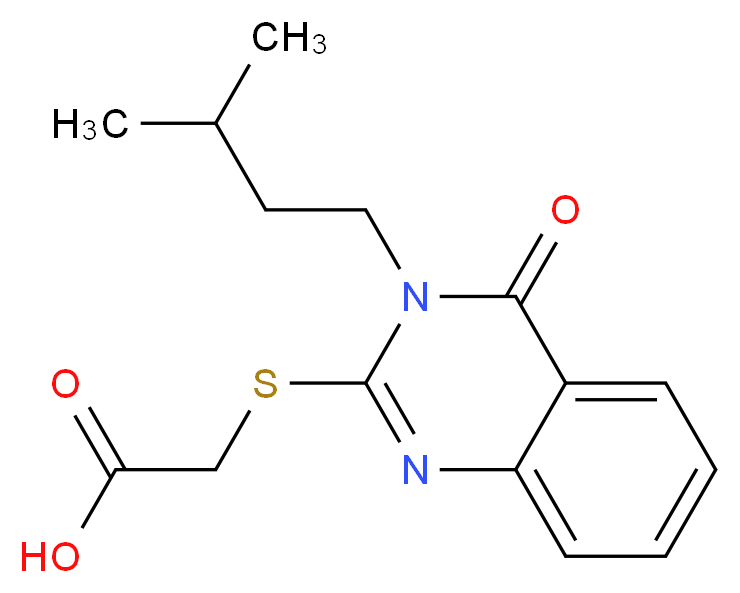 {[3-(3-methylbutyl)-4-oxo-3,4-dihydroquinazolin-2-yl]thio}acetic acid_Molecular_structure_CAS_)