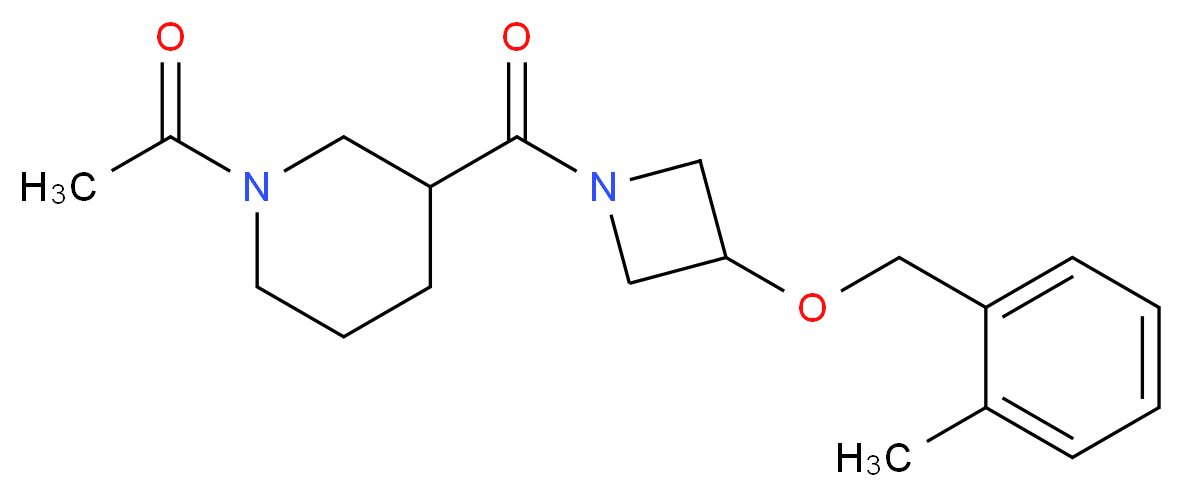 1-acetyl-3-({3-[(2-methylbenzyl)oxy]-1-azetidinyl}carbonyl)piperidine_Molecular_structure_CAS_)