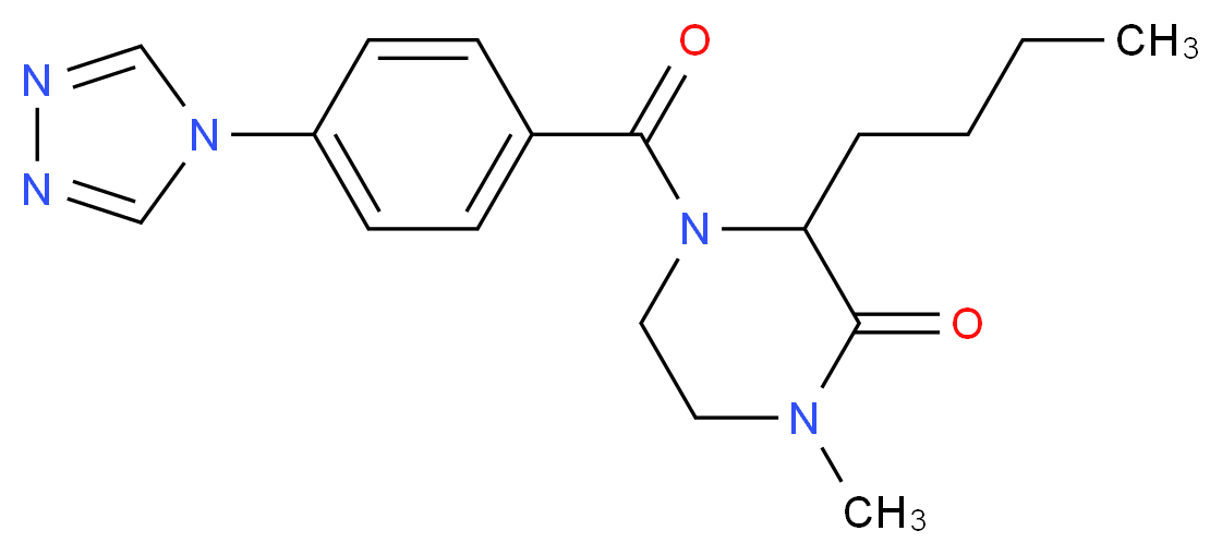 3-butyl-1-methyl-4-[4-(4H-1,2,4-triazol-4-yl)benzoyl]-2-piperazinone_Molecular_structure_CAS_)