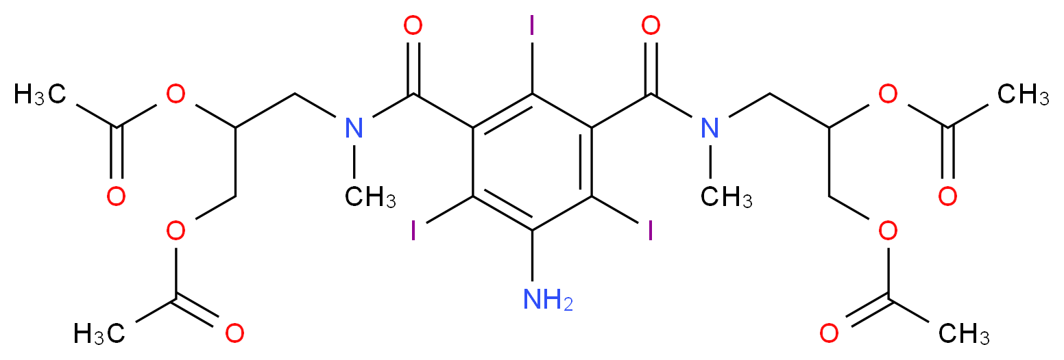 5-Amino-N,N'-bis[2,3-bis(acetyloxy)propyl]-2,4,6-triiodo-N,N'-dimethyl-1,3-benzenedicarboxamide_Molecular_structure_CAS_610783-35-2)