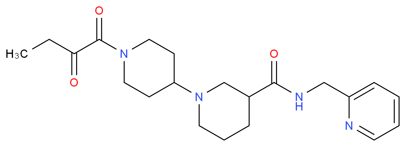 1'-(2-oxobutanoyl)-N-(pyridin-2-ylmethyl)-1,4'-bipiperidine-3-carboxamide_Molecular_structure_CAS_)