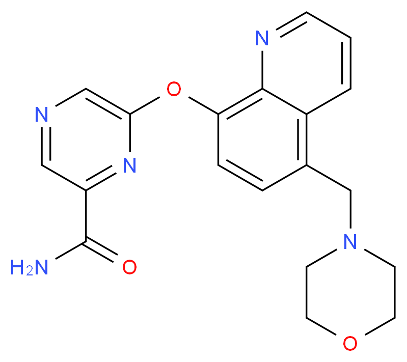 6-{[5-(morpholin-4-ylmethyl)quinolin-8-yl]oxy}pyrazine-2-carboxamide_Molecular_structure_CAS_)